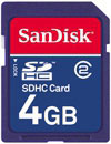 Sandisk Standard SDHC Card (SDSDB-004G-B35)